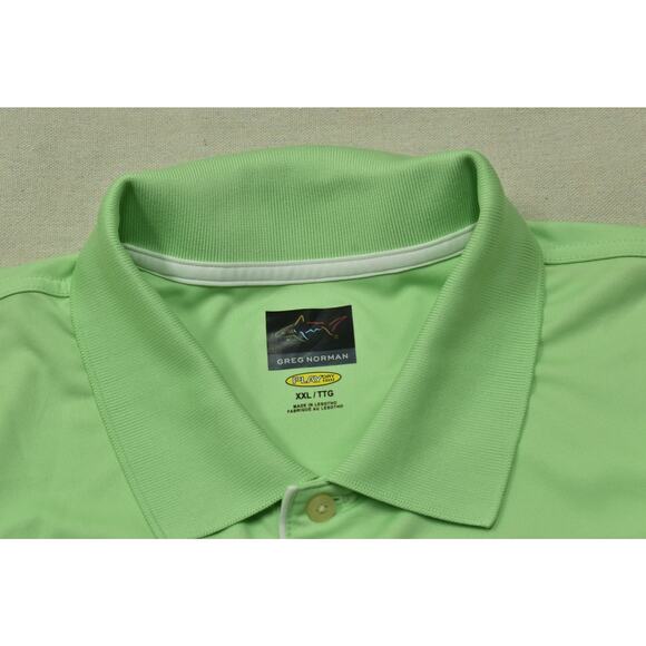 NEW Greg Norman Play Dry Men's Polo Shirt Big & Tall Size XXL Green Polyester - Picture 5 of 8